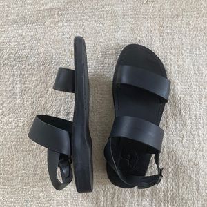 Black Leather Sandals